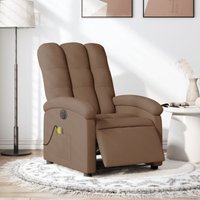 Vidaxl - Massagesessel Elektrisch Braun Stoff von VIDAXL