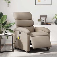 vidaXL Massagesessel Elektrisch Cappuccino-Braun Kunstleder von VIDAXL