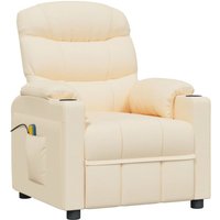 Vidaxl - Massagesessel Elektrisch Creme Stoff von VIDAXL