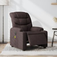 Vidaxl - Massagesessel Elektrisch Dunkelbraun Stoff 850299 von VIDAXL