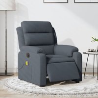 Vidaxl - Massagesessel Elektrisch Dunkelgrau Samt von VIDAXL