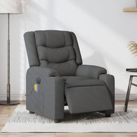 Vidaxl - Massagesessel Elektrisch Dunkelgrau Stoff von VIDAXL