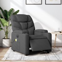 Vidaxl - Massagesessel Elektrisch Dunkelgrau Stoff von VIDAXL