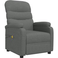 Vidaxl - Massagesessel Elektrisch Dunkelgrau Stoff von VIDAXL