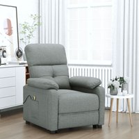 Vidaxl - Massagesessel Elektrisch Dunkelgrau Stoff von VIDAXL