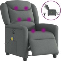 Massagesessel Elektrisch Dunkelgrau Stoff - Vidaxl von VIDAXL