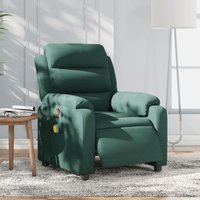 Vidaxl - Massagesessel Elektrisch Dunkelgrün Samt von VIDAXL