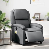 Vidaxl - Massagesessel Elektrisch Grau Kunstleder von VIDAXL