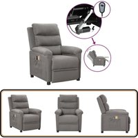 Massagesessel Elektrisch Hellgrau Stoff - Elektrostuhl - Massage Stuhl - Entspannungsstuhl - Fernsehsessel - Bequeme Lounge Chair Massagesessel Elektrisch Hellgrau Stoff - Elektrostuhl - Massage Stuhl - Entspannungsstuhl - Fernsehsessel - Bequeme Lounge Chair von VIDAXL