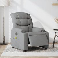 Vidaxl - Massagesessel Elektrisch Hellgrau Stoff von VIDAXL