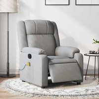 Vidaxl - Massagesessel Elektrisch Hellgrau Stoff Vidaxl - Massagesessel Elektrisch Hellgrau Stoff von VIDAXL