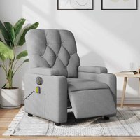 Massagesessel Elektrisch Hellgrau Stoff - Vidaxl von VIDAXL