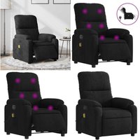 Massagesessel Elektrisch Schwarz Mikrofasergewebe - Massage Stuhl - Elektrischer Sessel - Fernsehsessel - Relaxsessel - Mikrofaser Sofa - Home & Massagesessel Elektrisch Schwarz Mikrofasergewebe - Massage Stuhl - Elektrischer Sessel - Fernsehsessel - Relaxsessel - Mikrofaser Sofa - Home & von VIDAXL