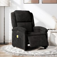 vidaXL Massagesessel Elektrisch Schwarz Samt von VIDAXL