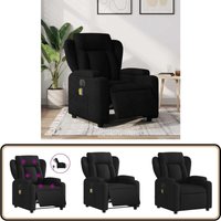 Massagesessel Elektrisch Schwarz Stoff - Masseurstuhl - Elektrischer Stuhl - Entspannungsstuhl - Fernsehsessel - Lounge Chair von VIDAXL