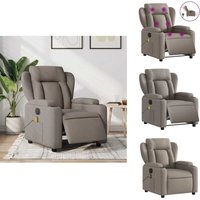 Massagesessel Elektrisch Taupe Stoff - Massage Stuhl - Elektrischer Massagesessel - Entspannungsstuhl - Fernsehsessel - Relaxsessel Massagesessel Elektrisch Taupe Stoff - Massage Stuhl - Elektrischer Massagesessel - Entspannungsstuhl - Fernsehsessel - Relaxsessel von VIDAXL
