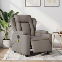 Vidaxl - Massagesessel Elektrisch Taupe Stoff von VIDAXL