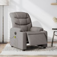 Vidaxl - Massagesessel Elektrisch Taupe Stoff von VIDAXL