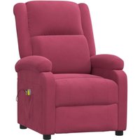 Vidaxl - Massagesessel Elektrisch Weinrot Samt von VIDAXL