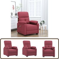 Massagesessel Elektrisch Weinrot Stoff - Elektrischer Massagesessel - Relaxsessel - Fernsehsessel - Bequemlichkeit - Massageprogramm Massagesessel Elektrisch Weinrot Stoff - Elektrischer Massagesessel - Relaxsessel - Fernsehsessel - Bequemlichkeit - Massageprogramm von VIDAXL
