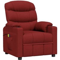 Vidaxl - Massagesessel Elektrisch Weinrot Stoff von VIDAXL