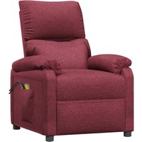 Vidaxl - Massagesessel Elektrisch Weinrot Stoff von VIDAXL