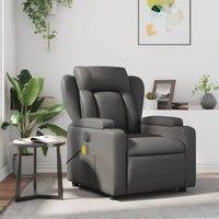 Massagesessel Grau Kunstleder - Vidaxl von VIDAXL