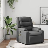 Massagesessel Grau Kunstleder - Vidaxl von VIDAXL