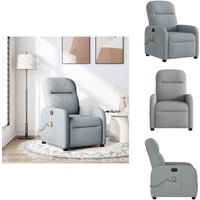 Massagesessel Hellgrau Stoff - Massagesessel - Massage Sessel - Massage TV-Sessel - Massage Fernsehsessel Massagesessel Hellgrau Stoff - Massagesessel - Massage Sessel - Massage TV-Sessel - Massage Fernsehsessel von VIDAXL