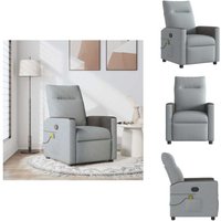 Massagesessel Hellgrau Stoff - Massagesessel - Massage Sessel - Massage TV-Sessel - Massage Fernsehsessel Massagesessel Hellgrau Stoff - Massagesessel - Massage Sessel - Massage TV-Sessel - Massage Fernsehsessel von VIDAXL