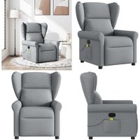 Massagesessel Hellgrau Stoff - Vidaxl von VIDAXL