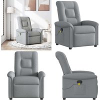 Massagesessel Hellgrau Stoff - Vidaxl von VIDAXL