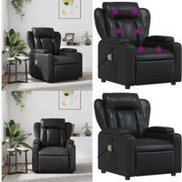 Massagesessel Schwarz Kunstleder - Massage Stuhl - Relaxstuhl - TV-Sessel - Ecksofa - Wohnzimmersofa - Home & Living von VIDAXL