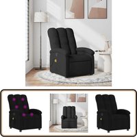 Massagesessel Schwarz Stoff - Massage Stuhl - Relaxstuhl - Lesesessel - Wohnzimmersessel - TV-Sessel Massagesessel Schwarz Stoff - Massage Stuhl - Relaxstuhl - Lesesessel - Wohnzimmersessel - TV-Sessel von VIDAXL