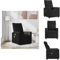 Massagesessel Schwarz Stoff - Massagesessel - Massage Sessel - Massage TV-Sessel - Massage Fernsehsessel Massagesessel Schwarz Stoff - Massagesessel - Massage Sessel - Massage TV-Sessel - Massage Fernsehsessel von VIDAXL