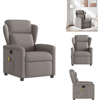 Massagesessel Taupe Stoff - Massagesessel - Massage Sessel - Massage TV-Sessel - Massage Fernsehsessel von VIDAXL