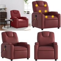 Massagesessel Weinrot Kunstleder - Massage Stuhl - Relaxstuhl - TV-Sessel - Bequeme Lounge Chair - Lederlook Sessel - Home & Living Massagesessel Weinrot Kunstleder - Massage Stuhl - Relaxstuhl - TV-Sessel - Bequeme Lounge Chair - Lederlook Sessel - Home & Living von VIDAXL