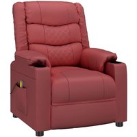 Massagesessel Weinrot Kunstleder Vidaxl von VIDAXL