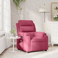 Massagesessel Weinrot Samt Vidaxl von VIDAXL