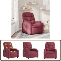 Massagesessel Weinrot Stoff - Massage Sessel - Relaxsessel - Fernsehsessel - Bequeme Lounge - Wohnzimmersessel Massagesessel Weinrot Stoff - Massage Sessel - Relaxsessel - Fernsehsessel - Bequeme Lounge - Wohnzimmersessel von VIDAXL