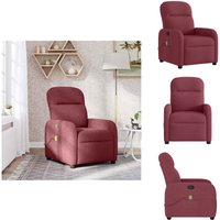 Massagesessel Weinrot Stoff - Massagesessel - Massage Sessel - Massage TV-Sessel - Massage Fernsehsessel Massagesessel Weinrot Stoff - Massagesessel - Massage Sessel - Massage TV-Sessel - Massage Fernsehsessel von VIDAXL
