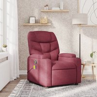 Massagesessel Weinrot Stoff - Vidaxl von VIDAXL