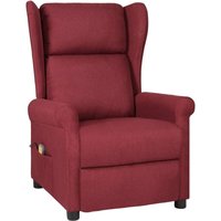 Massagesessel Weinrot Stoff Vidaxl von VIDAXL