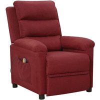 Massagesessel Weinrot Stoff Vidaxl von VIDAXL