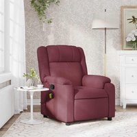 Massagesessel Weinrot Stoff vidaXL398368 Massagesessel Weinrot Stoff vidaXL398368 von VIDAXL