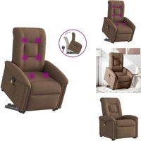 Massagesessel mit Aufstehhilfe Braun Stoff - Massagesessel Mit Aufstehhilfe - Massagesessel - Relaxsessel - Sessel Massagesessel mit Aufstehhilfe Braun Stoff - Massagesessel Mit Aufstehhilfe - Massagesessel - Relaxsessel - Sessel von VIDAXL