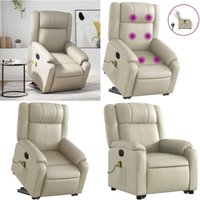 Massagesessel mit Aufstehhilfe Elektrisch Creme Kunstleder - Elektrischer Massagesessel - Relaxsessel - Fernsehsessel - Lift Chair - Ergonomisch Massagesessel mit Aufstehhilfe Elektrisch Creme Kunstleder - Elektrischer Massagesessel - Relaxsessel - Fernsehsessel - Lift Chair - Ergonomisch von VIDAXL