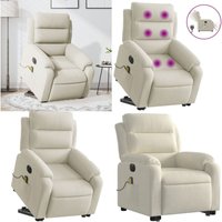 Vidaxl - Massagesessel mit Aufstehhilfe Elektrisch Creme Samt - Elektrischer Massagesessel - Relaxsessel - Fernsehsessel - Aufstehhilfe Vidaxl - Massagesessel mit Aufstehhilfe Elektrisch Creme Samt - Elektrischer Massagesessel - Relaxsessel - Fernsehsessel - Aufstehhilfe von VIDAXL
