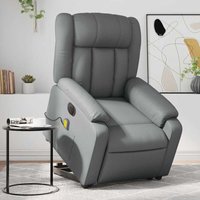 Vidaxl - Massagesessel mit Aufstehhilfe Elektrisch Grau Kunstleder Vidaxl - Massagesessel mit Aufstehhilfe Elektrisch Grau Kunstleder von VIDAXL