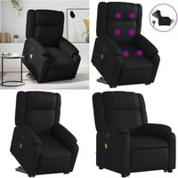 Massagesessel mit Aufstehhilfe Elektrisch Schwarz Kunstleder - Elektrischer Massagesessel - Relaxsessel - Fernsehsessel - Lift Chair - Ergonomischer von VIDAXL